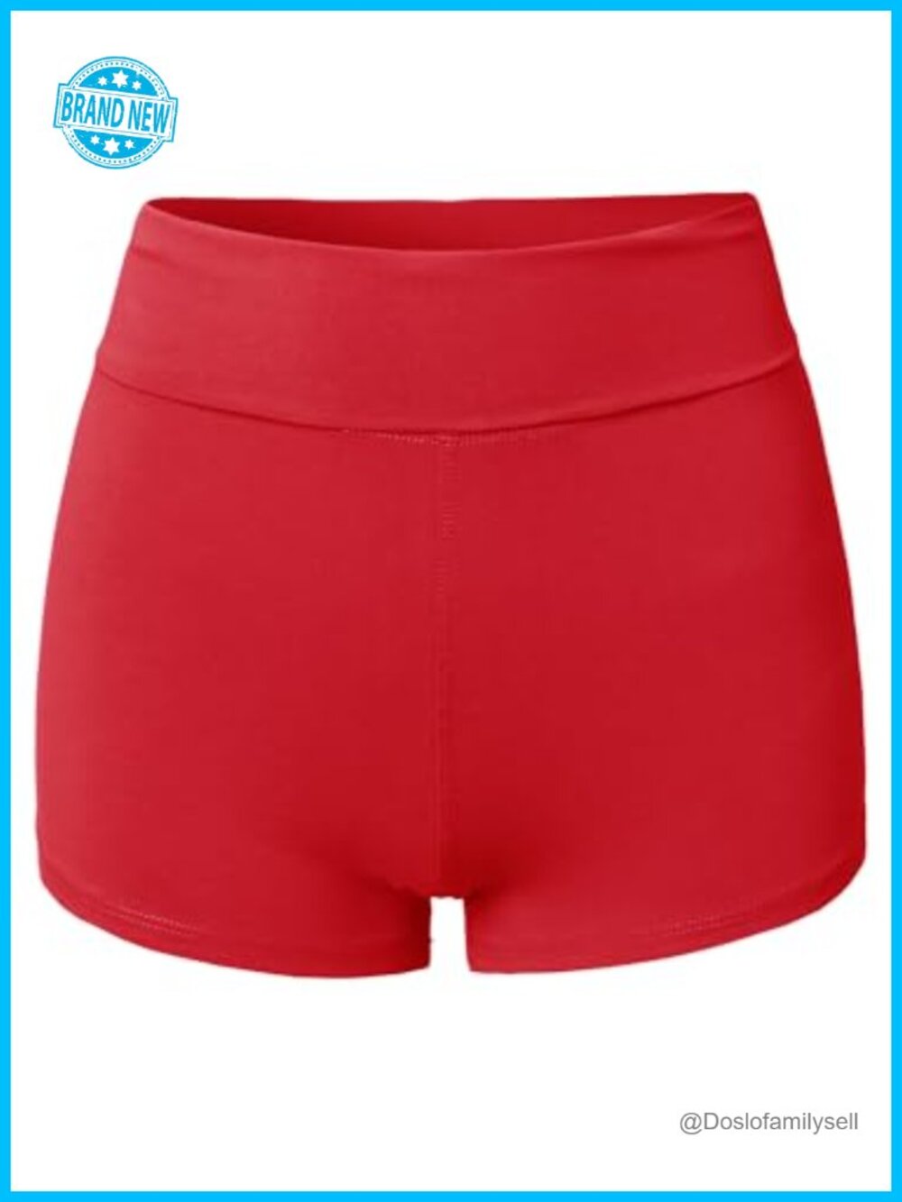 Womens Stretchy Cotton Blend Fold Over Yoga Shorts